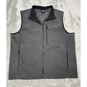 The North Face Vest Mens XXL 2XL Gray Apex Bionic 3 Windwall Fleece Full Zip